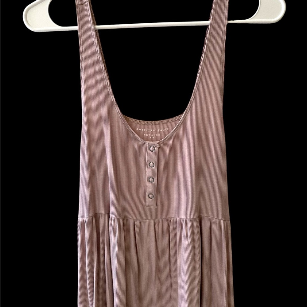 American Eagle Outfitters Soft & Sexy Ribbed Top - Light Gray